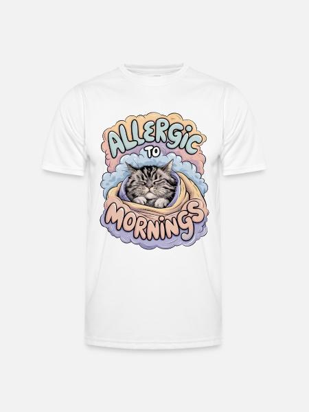 Allergic To Mornings - Men's Functional T-Shirt - white