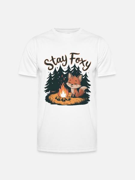 Bleib fuchsig - Männer Funktions-T-Shirt - Weiß