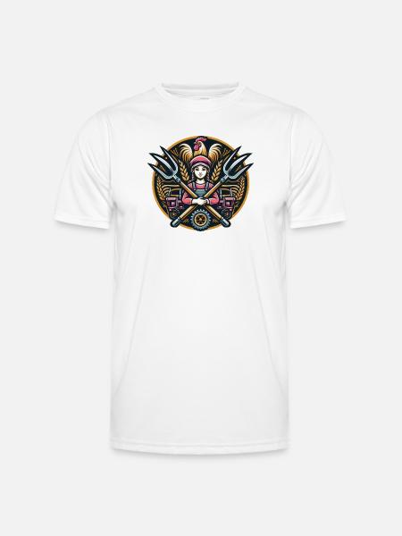 Fille du village logo - T-shirt sport Homme - blanc