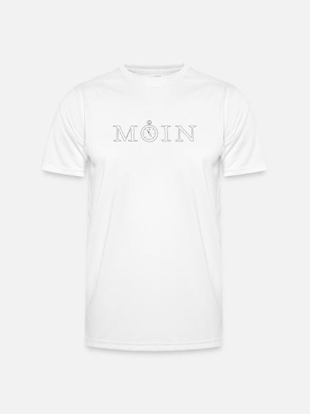 Moin - Männer Funktions-T-Shirt - Weiß