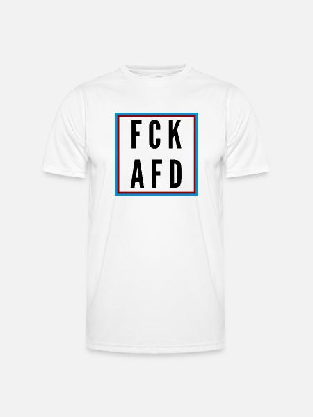 AFD Nein Danke! - Männer Funktions-T-Shirt - Weiß