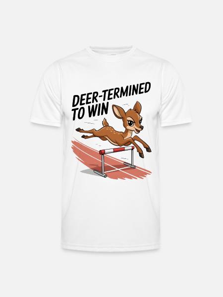 Deer-Termined pour gagner - T-shirt sport Homme - blanc