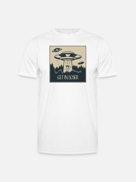 Extraterrestrial UFO Funny Space Gift - Men's Functional T-Shirt - white