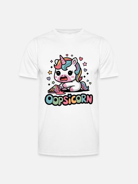 Oopsicorn - T-shirt sport Homme - blanc