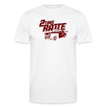 2TAKT RATTE - Kult DDR Trabi - Männer Funktions-T-Shirt - Weiß - Vorne - AI Model Male 178 dark (178cm)