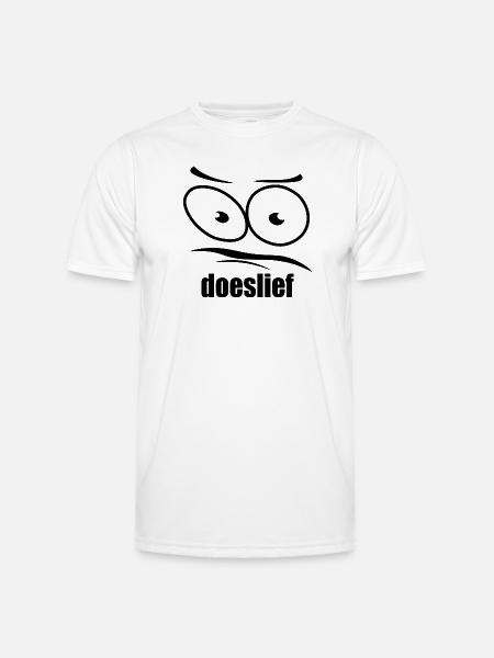 doeslief flehende Augen mit Fragezeichen-Blick - Männer Funktions-T-Shirt - Weiß