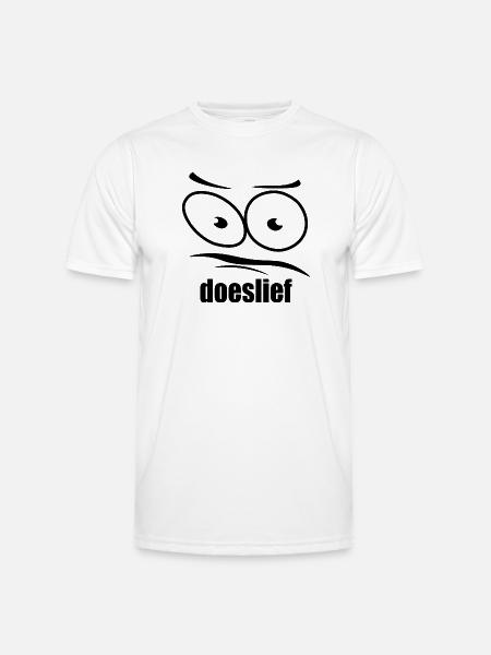 doeslief flehende Augen mit Fragezeichen-Blick - Männer Funktions-T-Shirt - Weiß