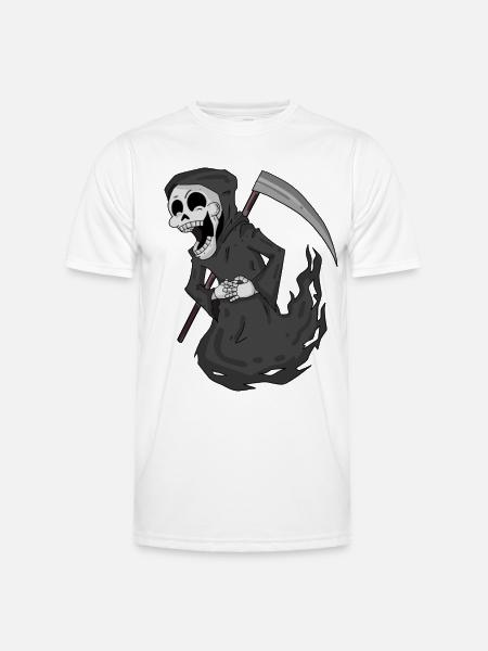 Grim Reaper laughs funny - Men's Functional T-Shirt - white