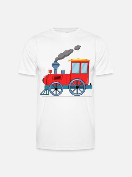 Children's train railway red - Men's Functional T-Shirt - white