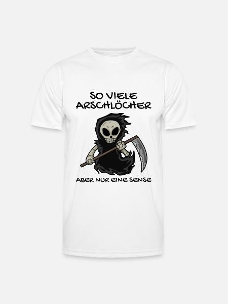 Sensenmann - Männer Funktions-T-Shirt - Weiß