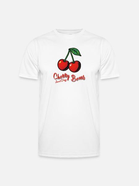 Kirsch-Mädchen - Männer Funktions-T-Shirt - Weiß