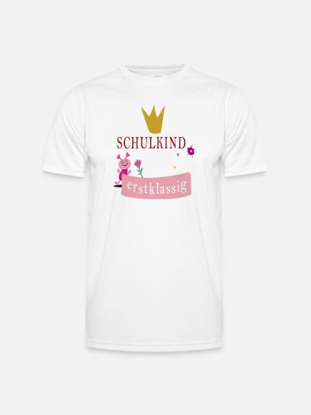 Schulkind erstklassig - Männer Funktions-T-Shirt - Weiß