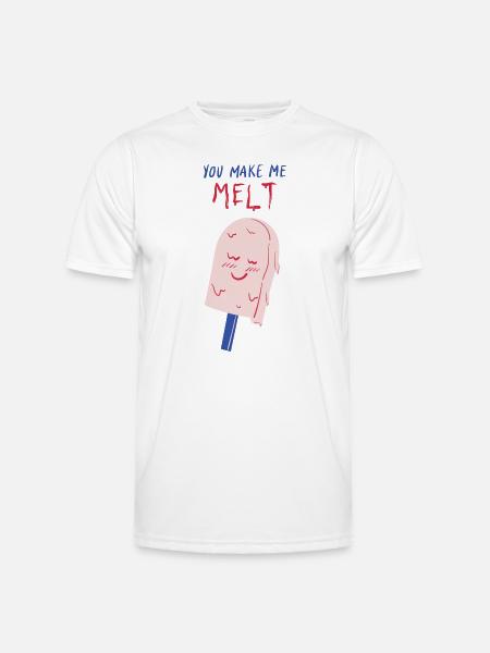 you make me melt icecream - Men's Functional T-Shirt - white
