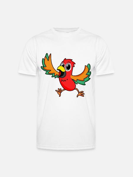 perroquet - T-shirt sport Homme - blanc