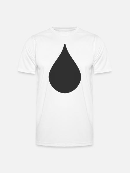 Drop Shape Logo Symbol - Men's Functional T-Shirt - white