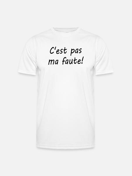 C'est pas ma faute ! - T-shirt sport Homme - blanc