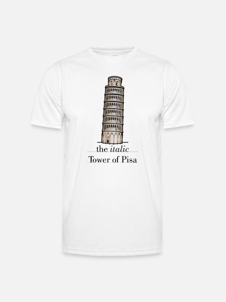 the italic Tower - Männer Funktions-T-Shirt - Weiß