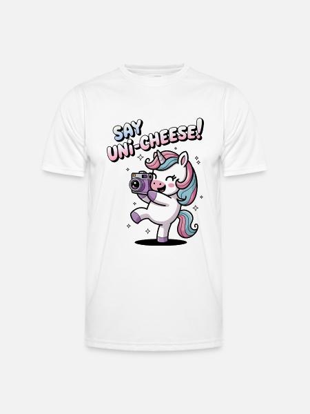 Say Uni-Cheese! - Men's Functional T-Shirt - white