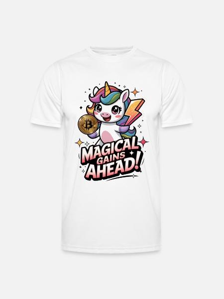 Magical Gains Ahead! - Men's Functional T-Shirt - white