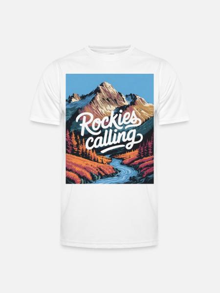Rockies Calling - Men's Functional T-Shirt - white