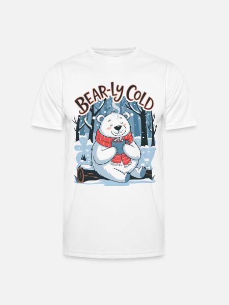 Bear-ly Cold - Men's Functional T-Shirt - white