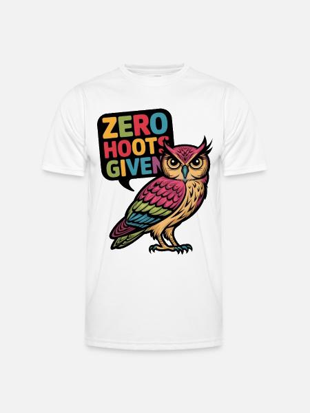 Zero Hoots Given - Men's Functional T-Shirt - white
