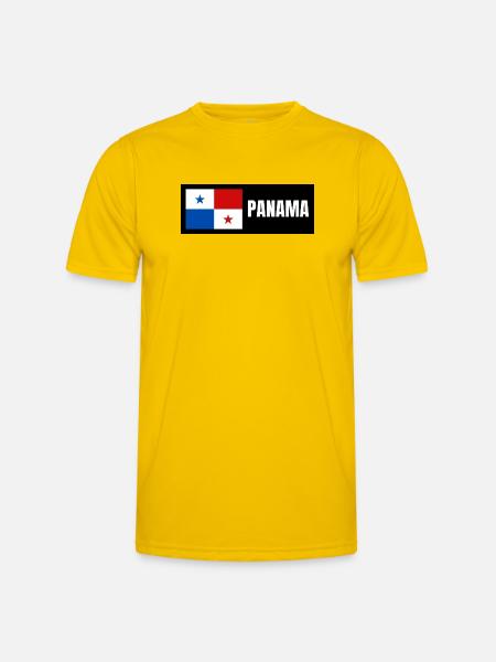 Panama Flagge - Männer Funktions-T-Shirt - Eigelb