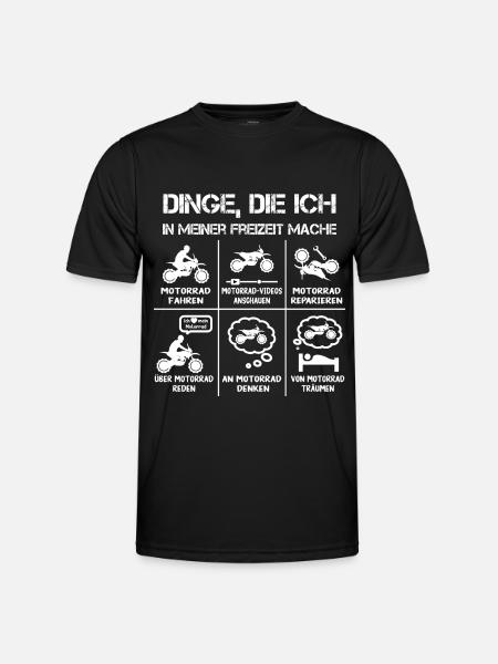 Freizeit - Motorradfahrer - Biker - Männer Funktions-T-Shirt - Schwarz