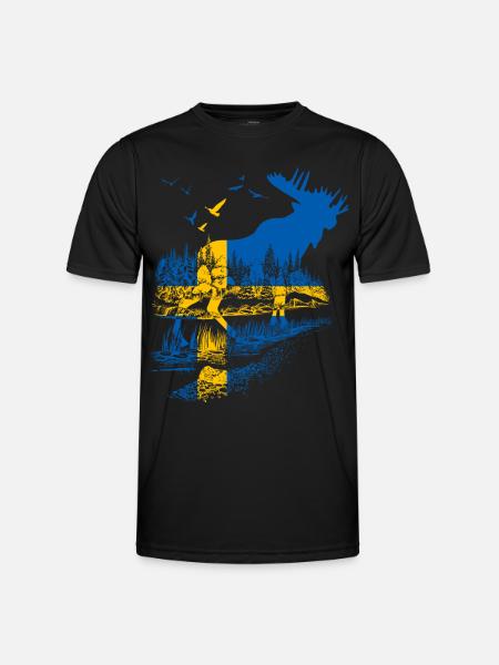 SWEDEN MOOSE - Men's Functional T-Shirt - black