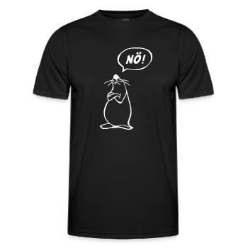 NÖ Maus - Männer Funktions-T-Shirt - Schwarz - Vorne - AI Model Male 178 dark (178cm)