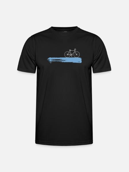 Fahrrad - Männer Funktions-T-Shirt - Schwarz