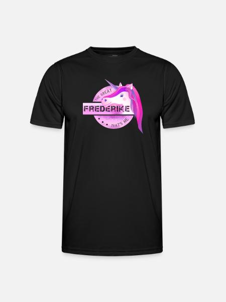 Frederike - Männer Funktions-T-Shirt - Schwarz