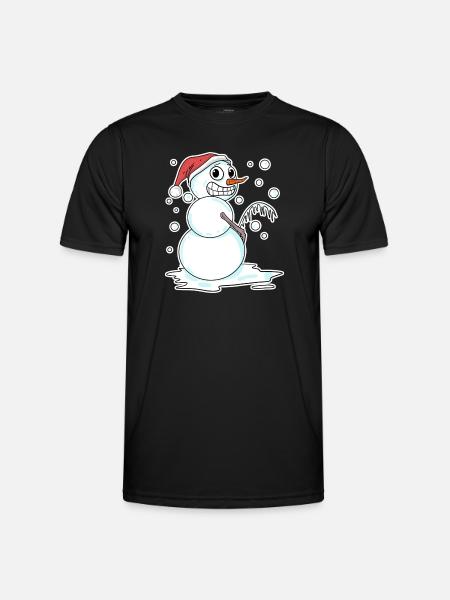 Snowman funny - Men's Functional T-Shirt - black