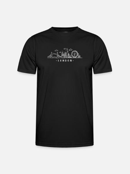 London Capital England Skyline Tower-Bridge - T-shirt sport Homme - noir