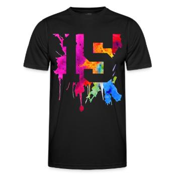 15 JAHRE 15. GEBURTSTAG - Männer Funktions-T-Shirt - Schwarz - Vorne - AI Model Male 178 dark (178cm)