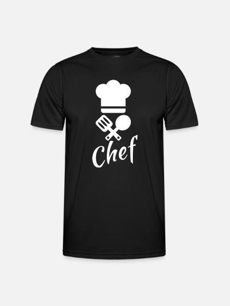 Chefkoch - Männer Funktions-T-Shirt - Schwarz