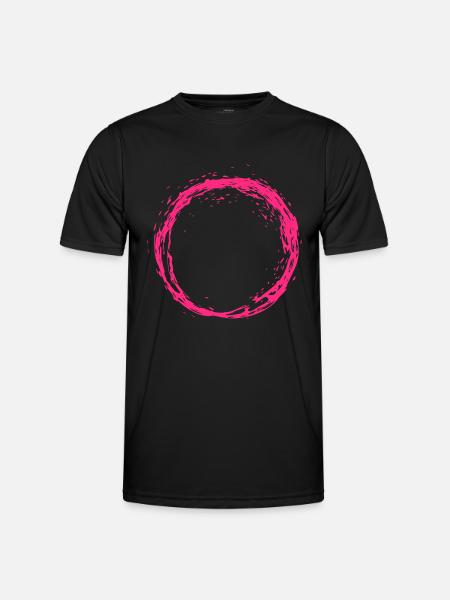 Circle pink - Men's Functional T-Shirt - black
