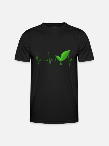 Vegan - Männer Funktions-T-Shirt - Schwarz