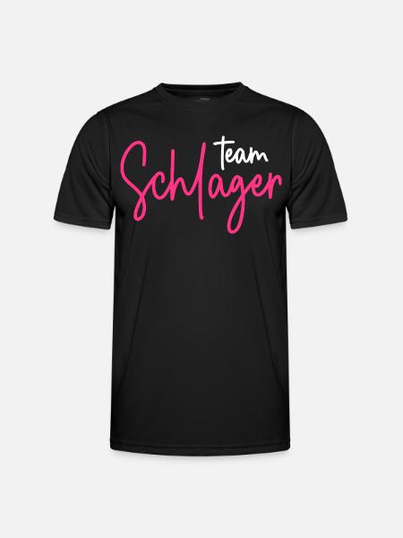 Team Schlager - Männer Funktions-T-Shirt - Schwarz