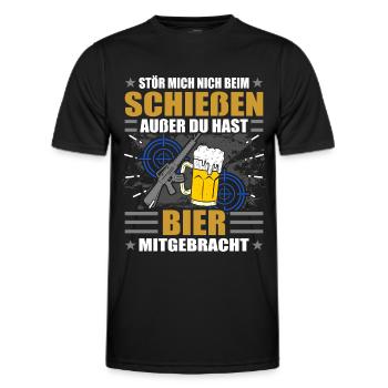 Sportschütze Schützenverein Schießen Schießfest - Männer Funktions-T-Shirt - Schwarz - Vorne - AI Model Male 178 dark (178cm)