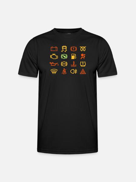 Car indicator lights - Men's Functional T-Shirt - black