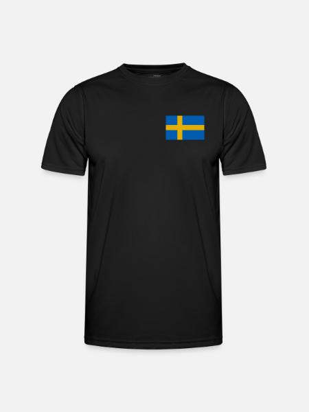 Schweden Flagge - Männer Funktions-T-Shirt - Schwarz