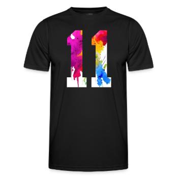 NUMMER 11 JAHRE ALT 11. GEBURTSTAG - Männer Funktions-T-Shirt - Schwarz - Vorne - AI Model Male 178 dark (178cm)
