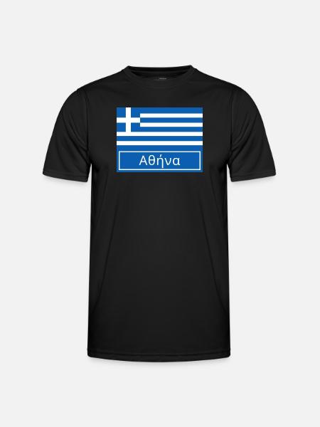 Athens Written in Greek - Men's Functional T-Shirt - black