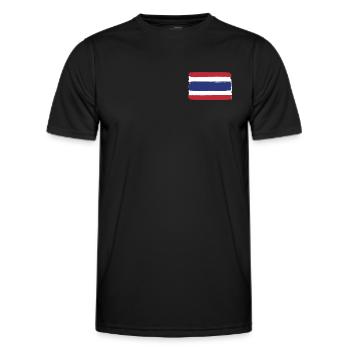 Thailand Flagge used look - Männer Funktions-T-Shirt - Schwarz - Vorne - AI Model Male 178 dark (178cm)