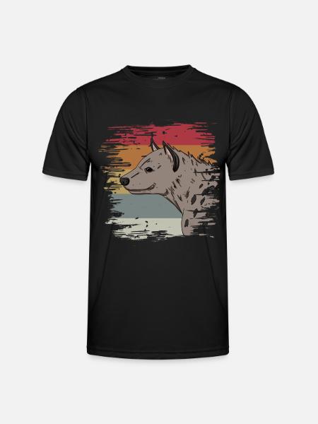Hyäne - Männer Funktions-T-Shirt - Schwarz