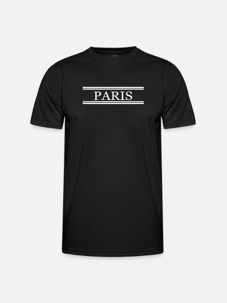 Paris France Chic - T-shirt sport Homme - noir