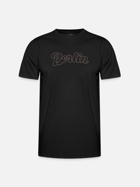 Berlin German Capital lettering - Men's Functional T-Shirt - black