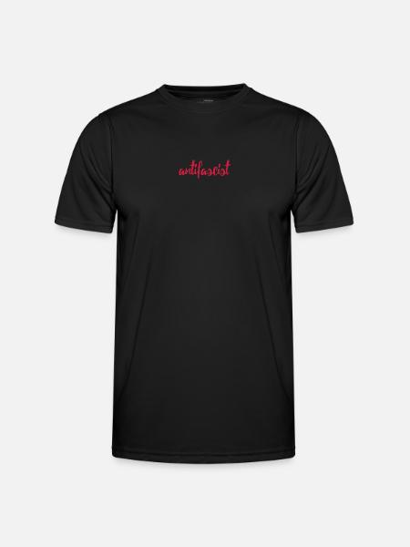 Always Antifascist - Männer Funktions-T-Shirt - Schwarz