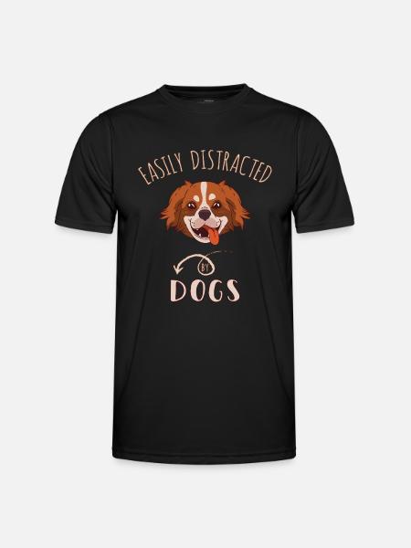 Easily Distracted By Dogs - Men's Functional T-Shirt - black